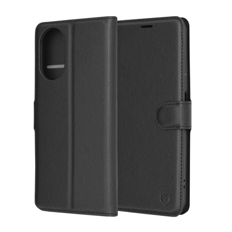 Husa Realme C67 4G Techsuit Leather Folio, negru