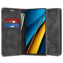Husa piele Xiaomi Poco X6 Techsuit Confy Cover, negru