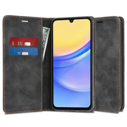 Husa piele Samsung Galaxy A15 5G Techsuit Confy Cover, negru