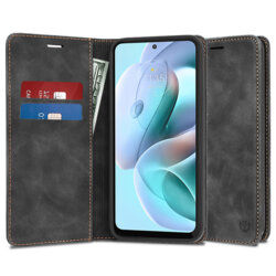 Husa piele Motorola Moto G41 Techsuit Confy Cover, negru