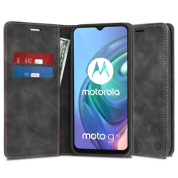 Husa piele Motorola Moto G10 Techsuit Confy Cover, negru