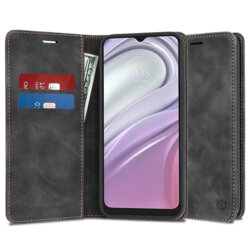 Husa piele Motorola Moto G20 Techsuit Confy Cover, negru