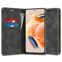 Husa piele Xiaomi Redmi Note 12 Pro 4G Techsuit Confy Cover, negru