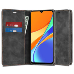 Husa piele Xiaomi Redmi 9C NFC Techsuit Confy Cover, negru