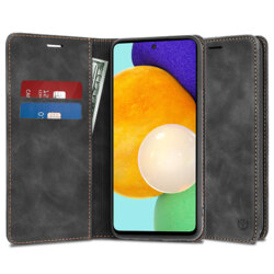 Husa piele Samsung Galaxy A52 5G Techsuit Confy Cover, negru
