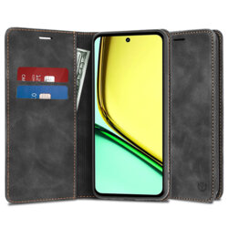 Husa piele Realme C67 4G Techsuit Confy Cover, negru
