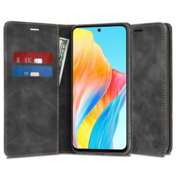 Husa piele Oppo A58 4G Techsuit Confy Cover, negru