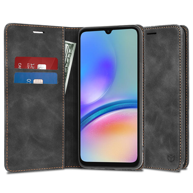 Husa piele Samsung Galaxy A05s Techsuit Confy Cover, negru