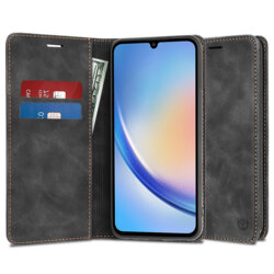Husa piele Samsung Galaxy A34 5G Techsuit Confy Cover, negru