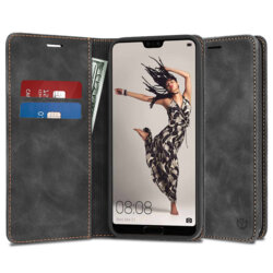 Husa piele Huawei P20 Pro Techsuit Confy Cover, negru