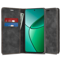 Husa piele Realme 12+ Techsuit Confy Cover, negru