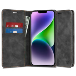 Husa piele iPhone 14 Plus Techsuit Confy Cover, negru