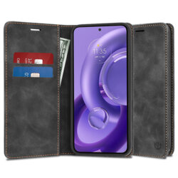 Husa piele Motorola Edge 30 Neo Techsuit Confy Cover, negru