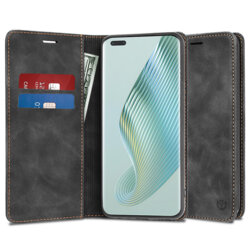 Husa piele Honor Magic5 Pro Techsuit Confy Cover, negru