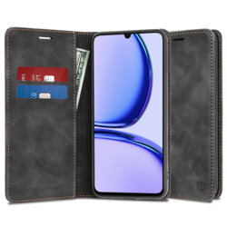 Husa piele Realme C53 Techsuit Confy Cover, negru