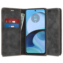 Husa piele Motorola Moto G14 Techsuit Confy Cover, negru