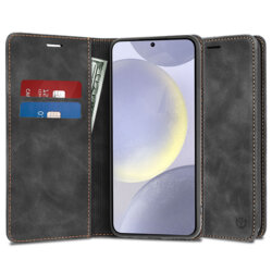Husa piele Samsung Galaxy S24 Plus Techsuit Confy Cover, negru