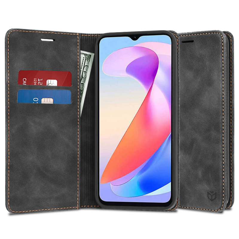 Husa piele Honor X6a Techsuit Confy Cover, negru