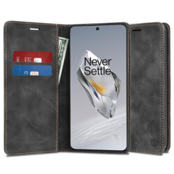 Husa piele OnePlus 12 Techsuit Confy Cover, negru