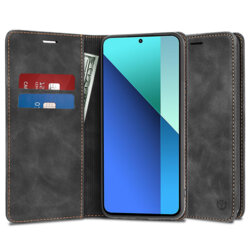 Husa piele Xiaomi Redmi Note 13 4G Techsuit Confy Cover, negru