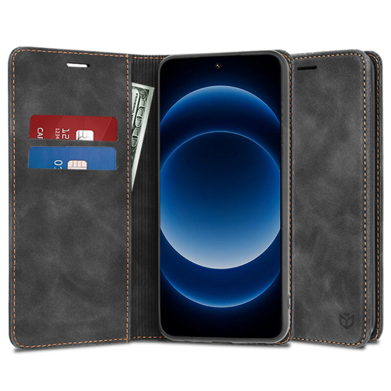 Husa piele Xiaomi 14 Ultra Techsuit Confy Cover, negru