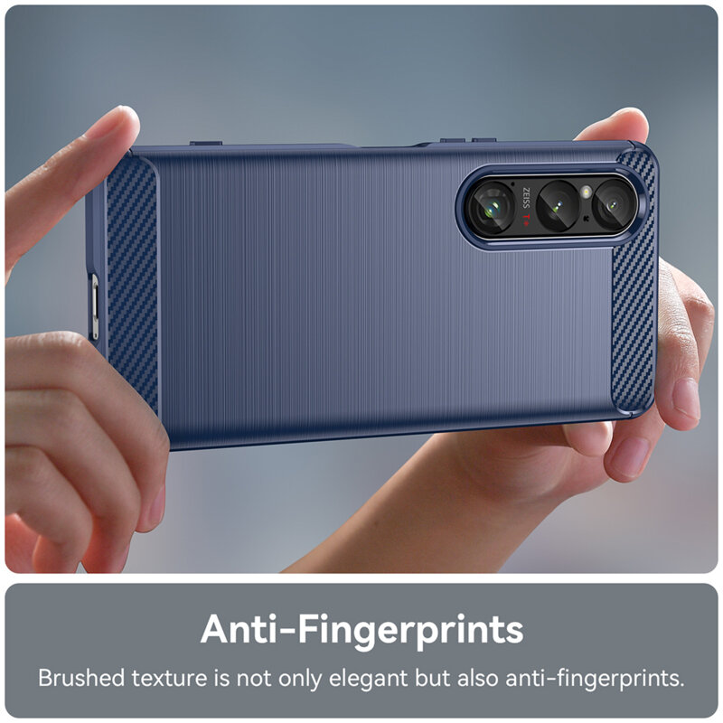 Husa Honor Magic6 Lite Techsuit Carbon Silicone, albastru