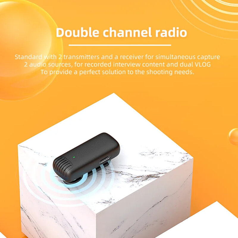 [Pachet 2x] Lavaliera wireless Type-C Techsuit LW4, negru