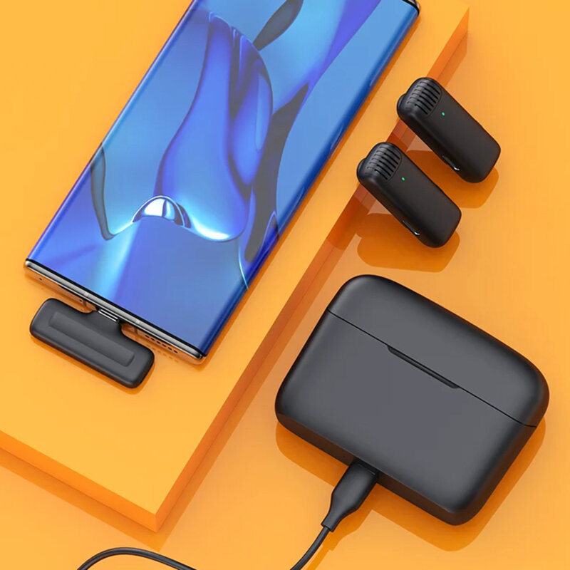 [Pachet 2x] Lavaliera wireless Lightning Techsuit LW4, negru