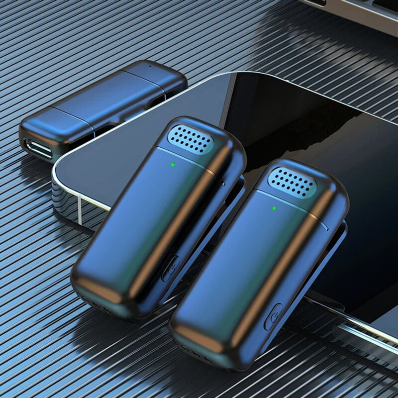 [Pachet 2x] Lavaliera wireless Type-C Techsuit LW3, negru