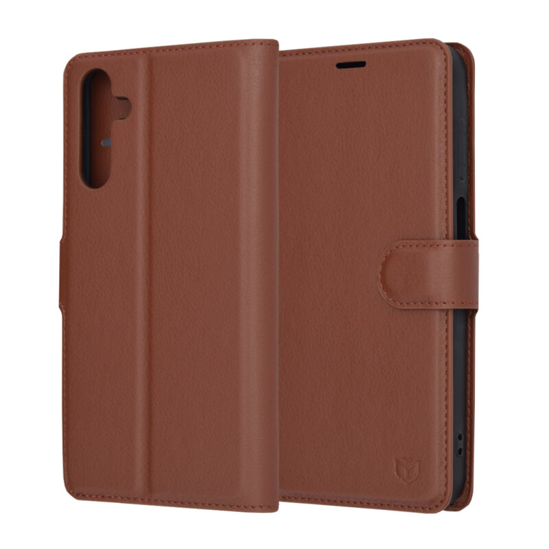 Husa Samsung Galaxy A15 4G Techsuit Leather Folio, maro