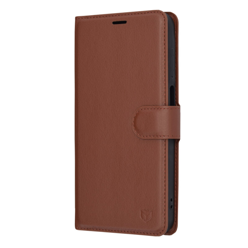 Husa Samsung Galaxy A15 4G Techsuit Leather Folio, maro