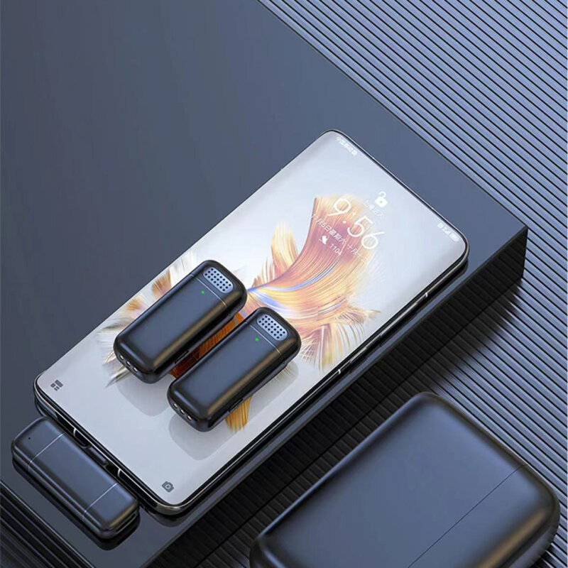 [Pachet 2x] Lavaliera wireless Type-C Techsuit LW3, negru