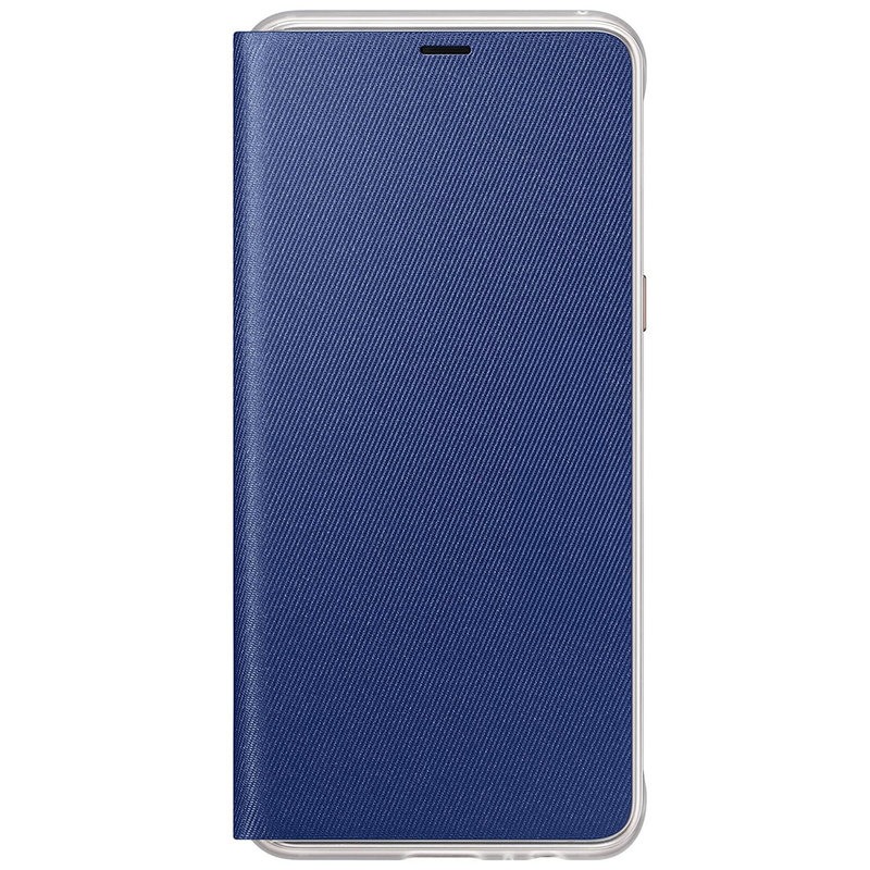 Husa Originala Samsung Galaxy A8 2018 A530 Neon Flip Cover Albastru