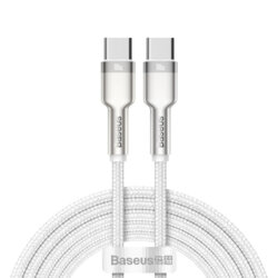 Cablu date Type-C Baseus, 100W, 480Mbps, 2m, alb, CATJK-D02
