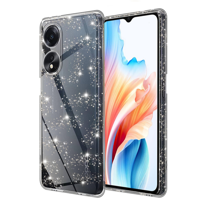 Husa sclipici Oppo A18 Techsuit SparkleSkin, transparenta