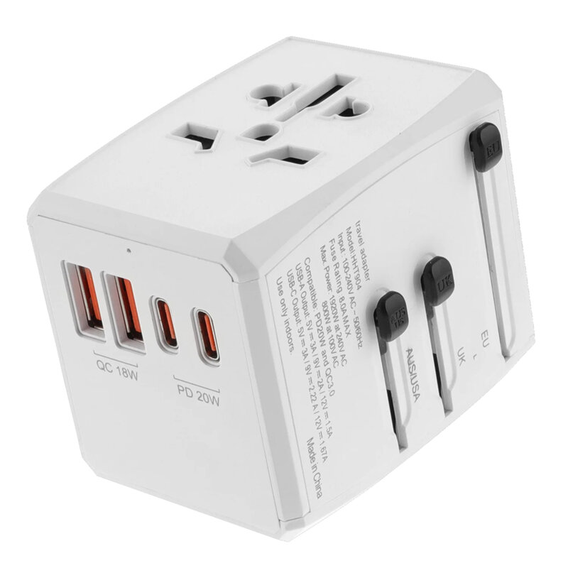 Adaptor priza EU la US, UK, AUS, PD20W, Techsuit, HHT904