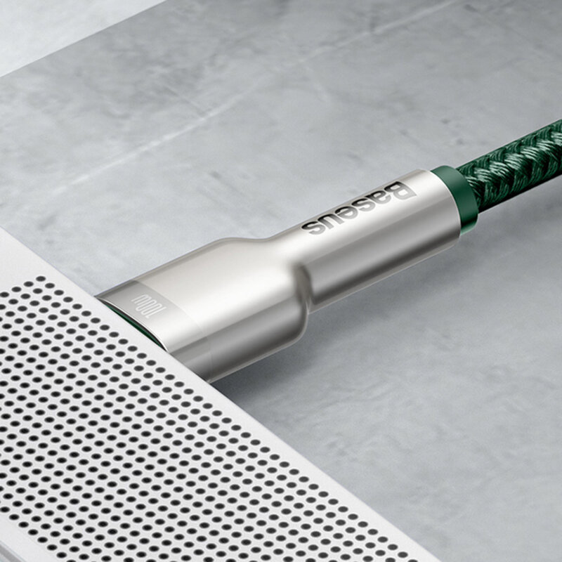 Cablu date Type-C Baseus, 100W, 480Mbps, 2m, verde, CATJK-D06