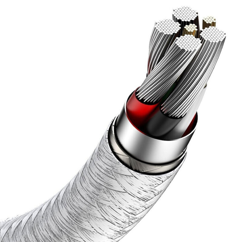 Cablu date Fast Charging Type-C Baseus, 2m, alb, CAKF000202