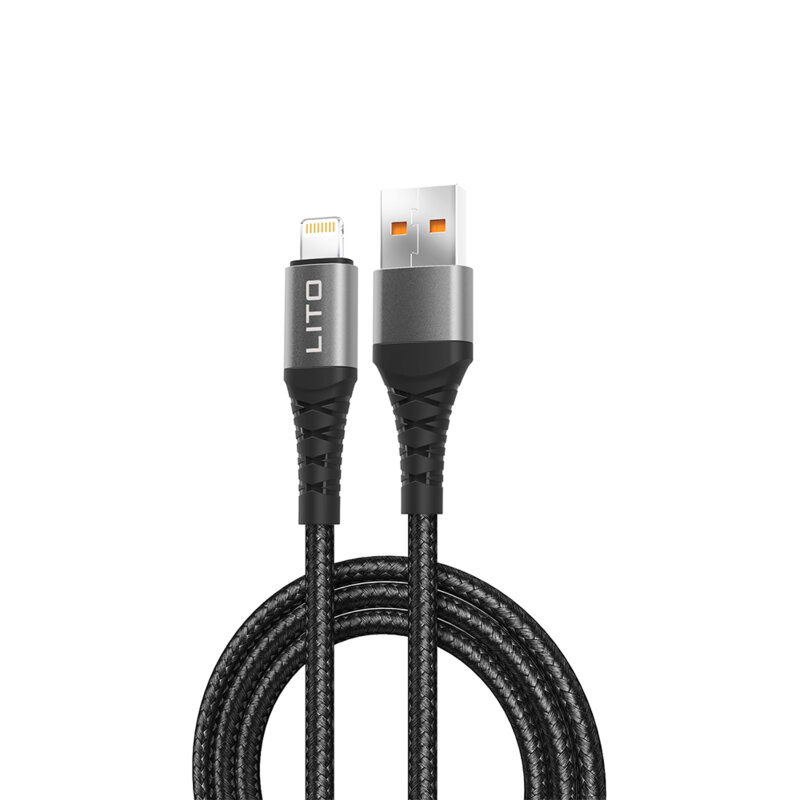 Cablu date USB la Lightning Quick Charge, 2.4A, 1m Lito LD08L
