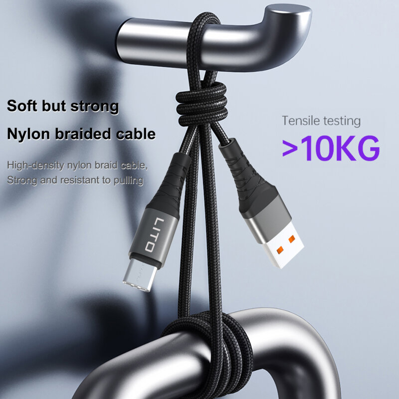 Cablu date USB la Type-C Fast Charge, 2.4A, 1m Lito LD08T