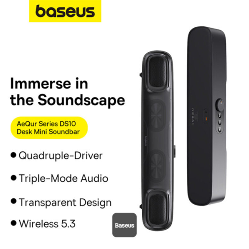 Boxa Bluetooth Type-C, Jack Baseus AeQur DS10 Mini, 10W, negru