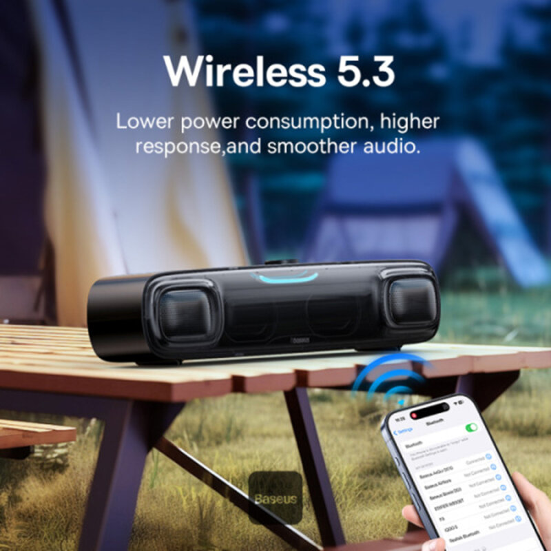 Boxa Bluetooth Type-C, Jack Baseus AeQur DS10 Mini, 10W, negru