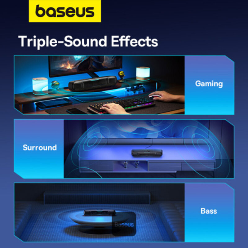 Boxa Bluetooth Type-C, Jack Baseus AeQur DS10 Mini, 10W, negru