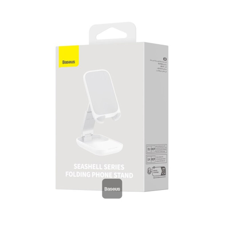 Suport telefon birou Baseus Seashell, alb, B10551500211-00