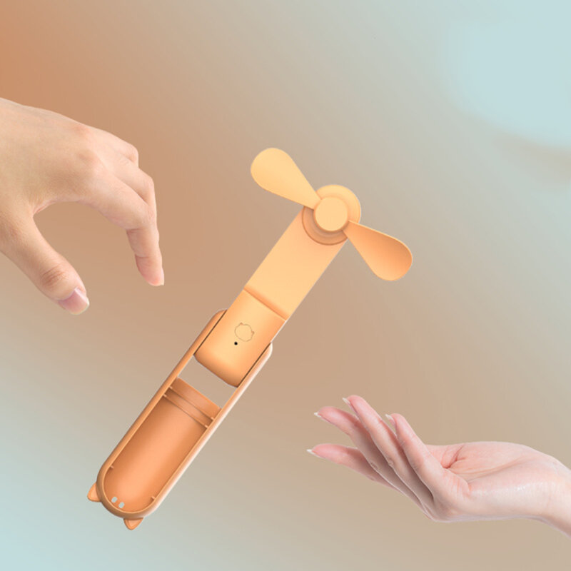Mini ventilator de mana portabil Techsuit HZ001, alb