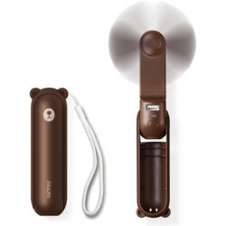 Mini ventilator portabil cu acumulator JisuLife F8, maro