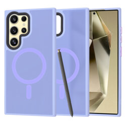 Husa Samsung Galaxy S24 Ultra Techsuit HaloFrost MagSafe Series, mov deschis
