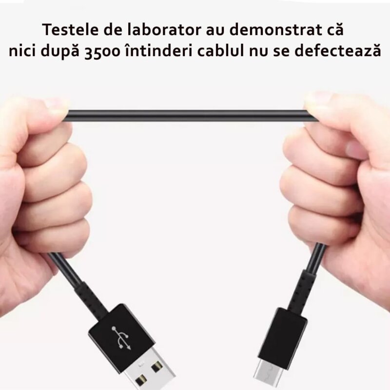 Cablu date Samsung USB la Type-C, 3A, 1.5m, negru, DG970BBE