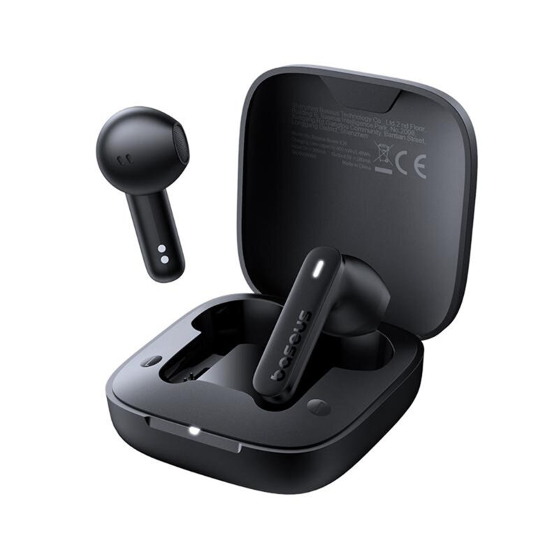 Casti wireless waterproof, half-in-ear Baseus Bowie E16, negru