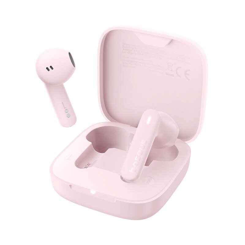 Casti wireless waterproof, half-in-ear Baseus Bowie E16, roz